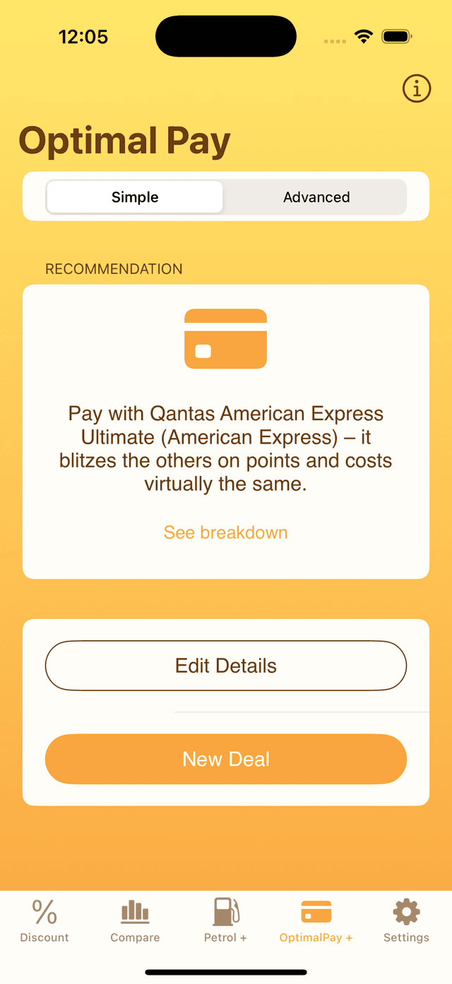 Optimal Pay Simple Output